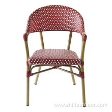 bistro chair stacking bamboo cafe table chairs